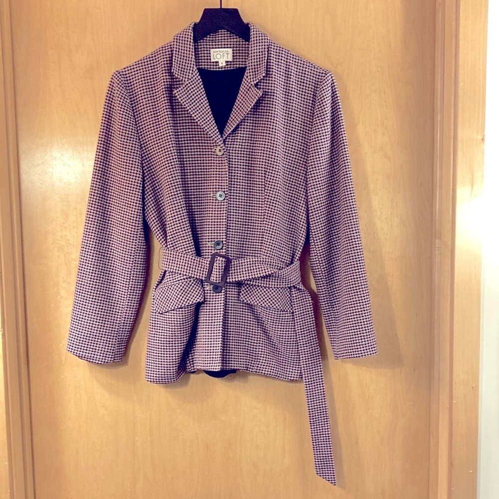Ann Taylor Loft Wool Blazer with belt, women’s size 6